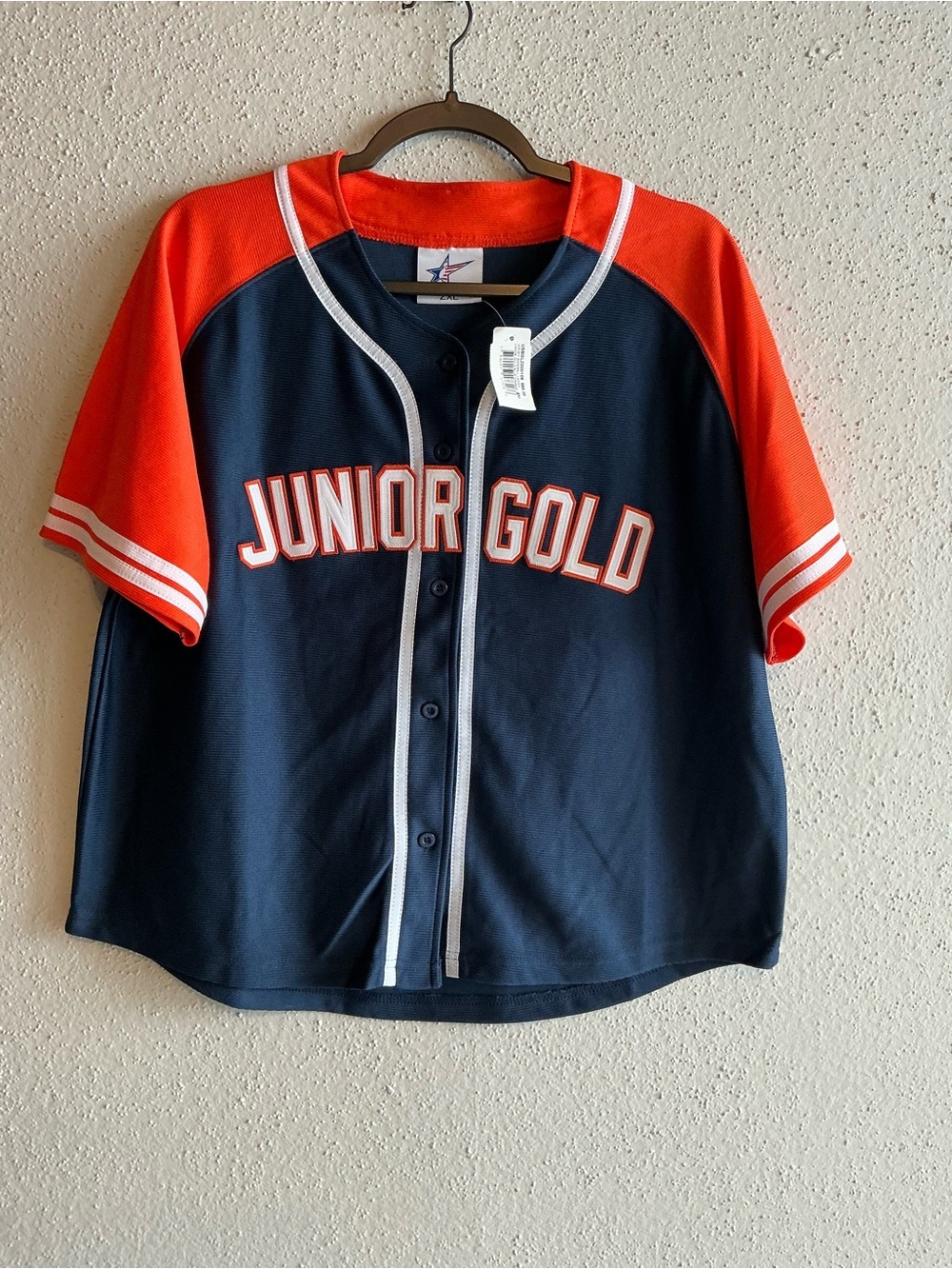 Women's Navy & Orange Baseball Jersey